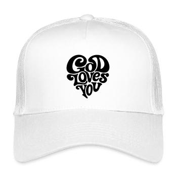 God loves you - Kids’ Trucker Cap - white - Front