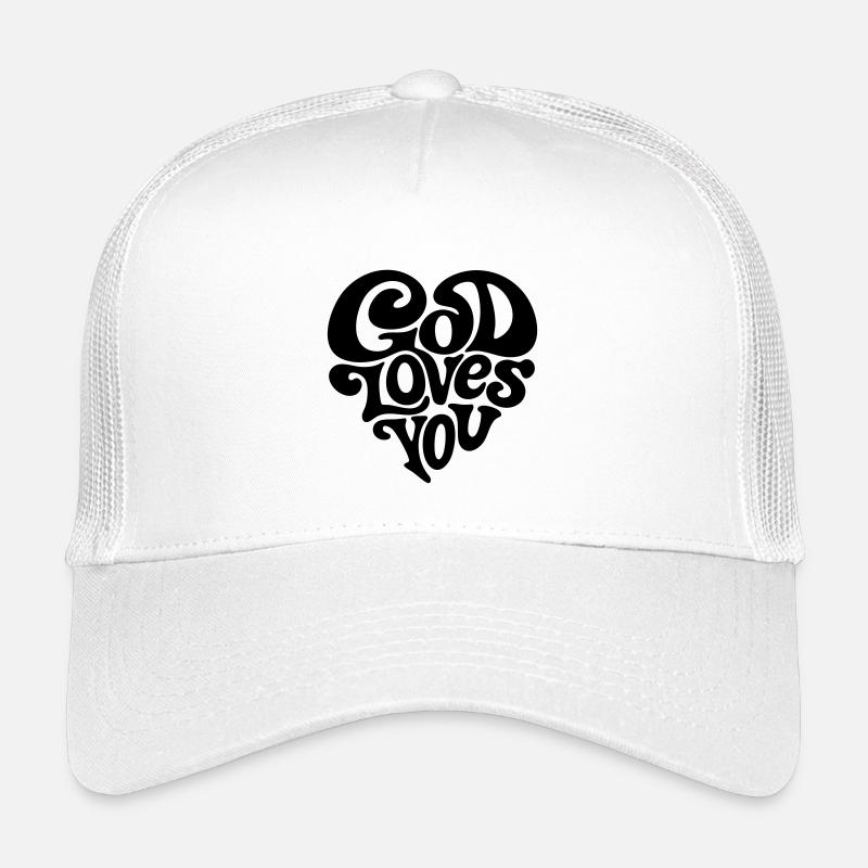 Gott liebt Dich - Kinder Trucker-Cap - Weiß