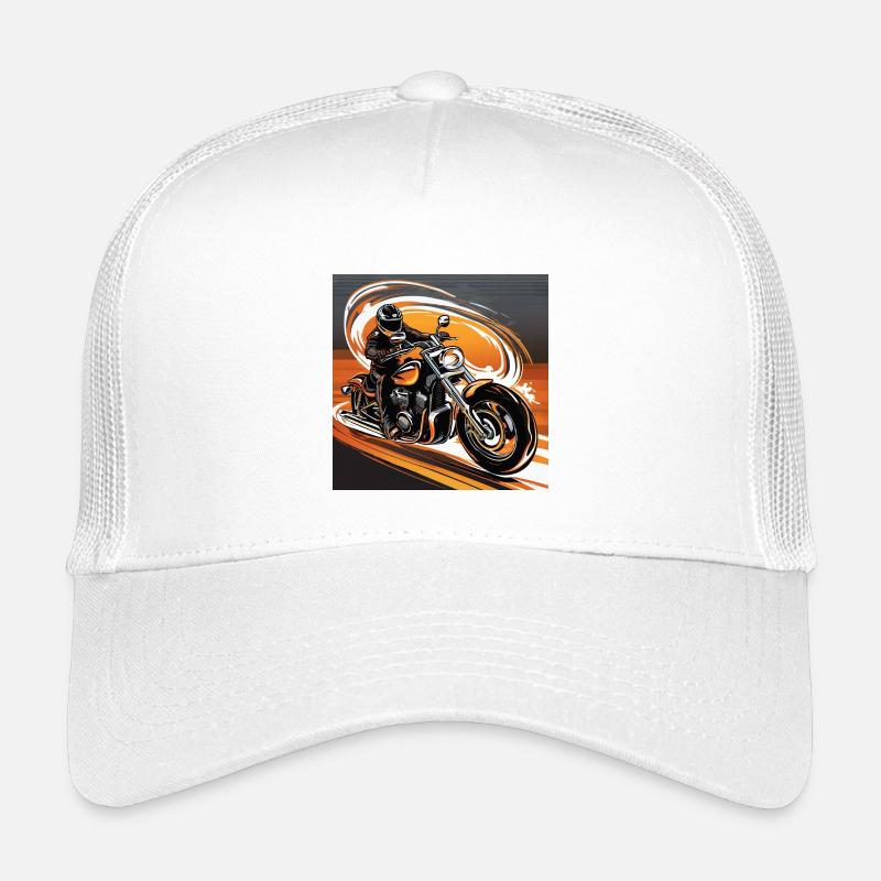 Motorradfahrer im Dynamik - Stil - Biker Kunstdesi Kinder Trucker-Cap