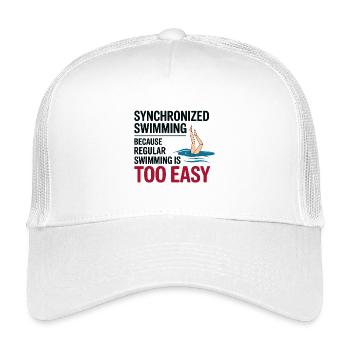 Synchronized Swimming Motivation  - Kids’ Trucker Cap - white - Front