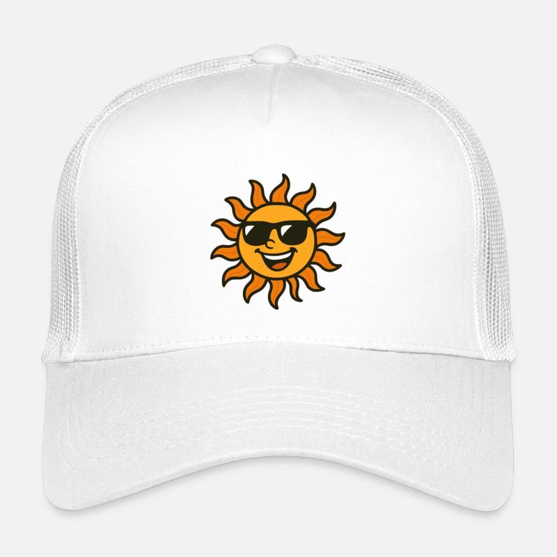 Sonne mit schwarzer Sonnenbrille Kinder Trucker-Cap