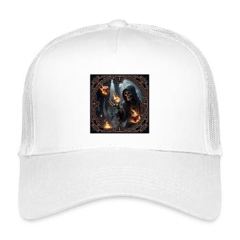 Skelettrunenmagier im Schatten - Kinder Trucker-Cap - Weiß - Vorne