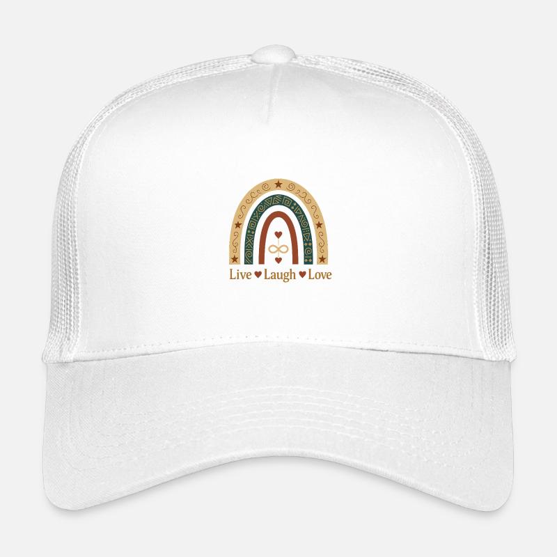 Live Laugh Love Boho Rainbow Casquette trucker enfant