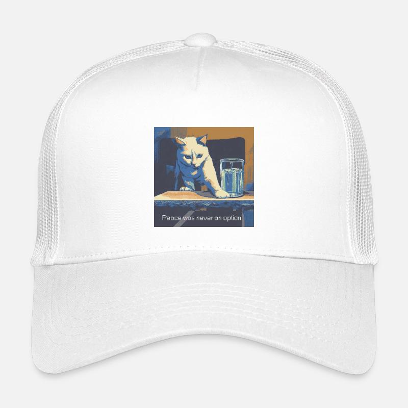 Katzenmotiv mit Friedensbotschaft Kinder Trucker-Cap