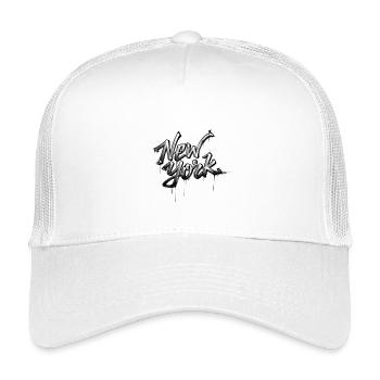 New York - Kinder Trucker-Cap - Weiß - Vorne