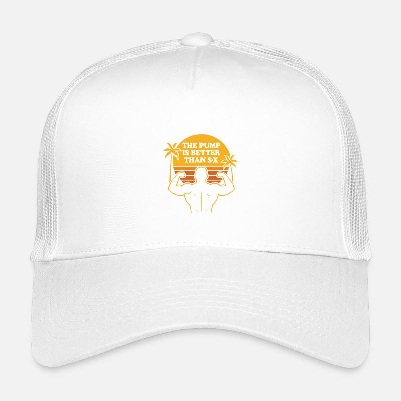 Der Pump ist besser – Gym Tee - Kinder Trucker-Cap - Weiß