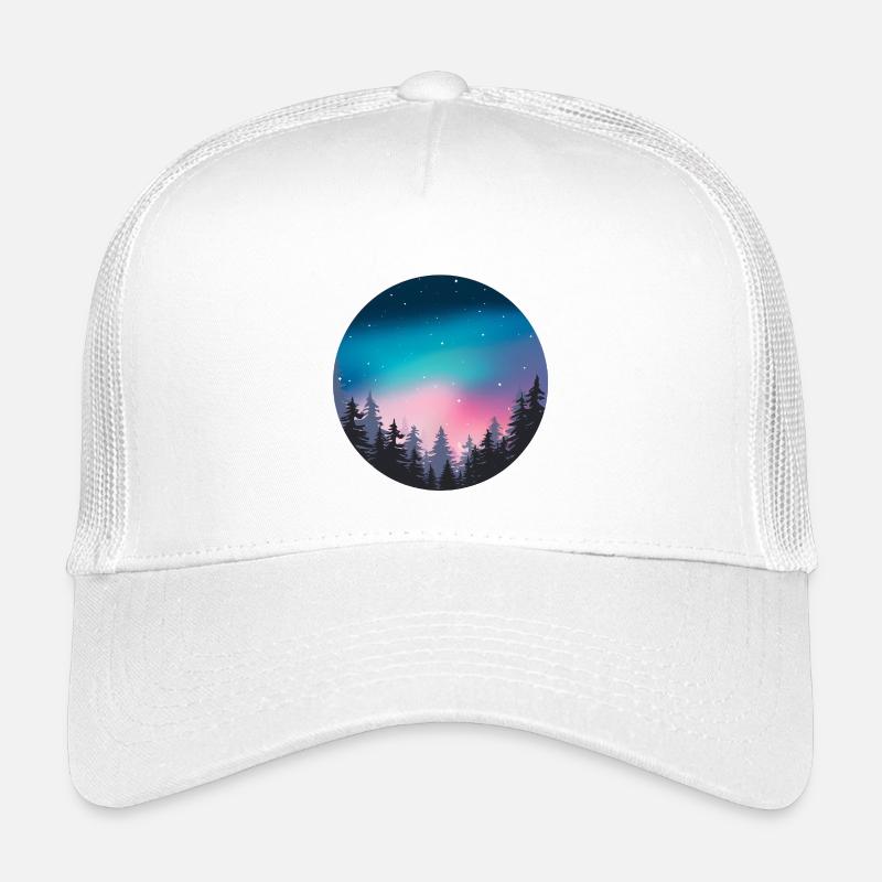 ciel nocturne, aurore forêt, paysage Casquette trucker enfant