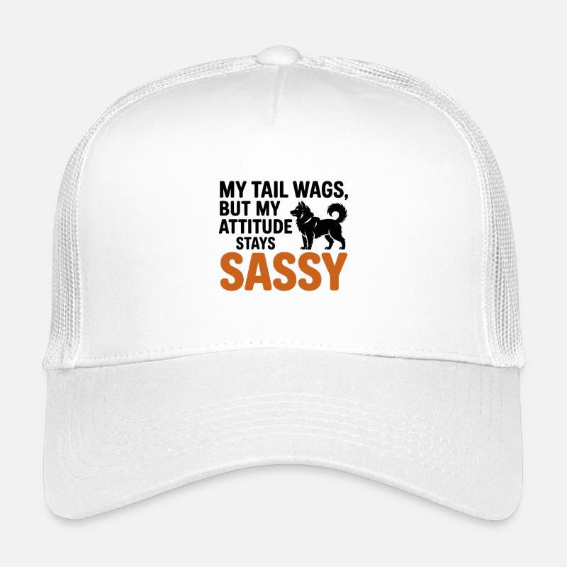 Mein Schwanz wedelt, aber ich bin ein frecher Husky Kinder Trucker-Cap