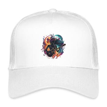 Himmlischer Gitarrist Kunst Illustration - Kinder Trucker-Cap - Weiß - Vorne