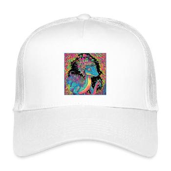 Psychedelischer Walddrache Illustration - Kinder Trucker-Cap - Weiß - Vorne