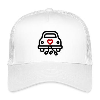 Hochzeitsauto Hochzeit Symbol Verliebt - Kinder Trucker-Cap - Weiß - Vorne