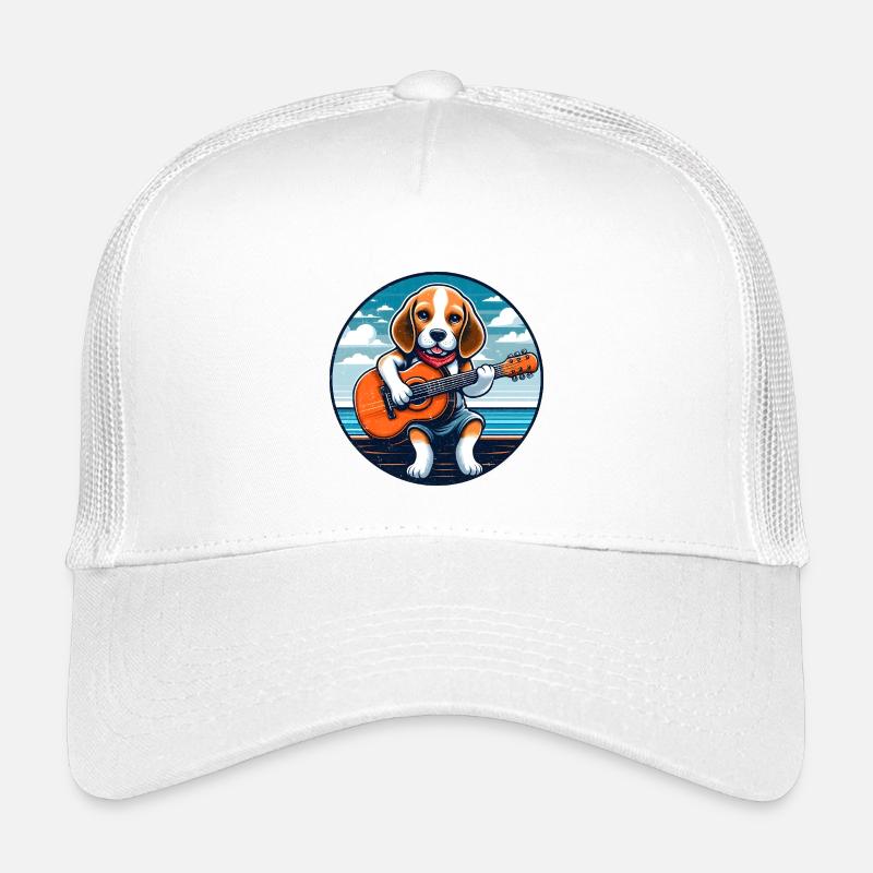 Dog lover Beagle with guitar Kids’ Trucker Cap