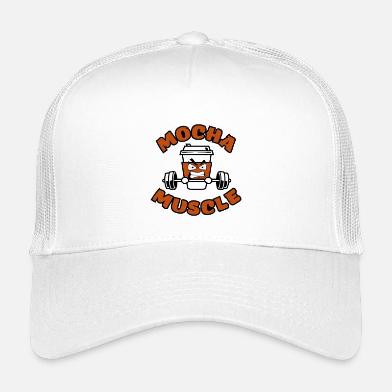 Koffein Training – Power Coffee - Kinder Trucker-Cap - Weiß