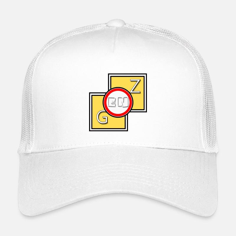 Genz Abstraktes Logo - Kinder Trucker-Cap - Weiß