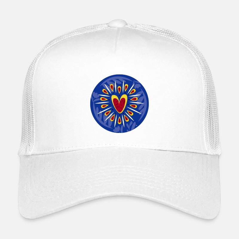 Strahlendes Herz - Kinder Trucker-Cap - Weiß