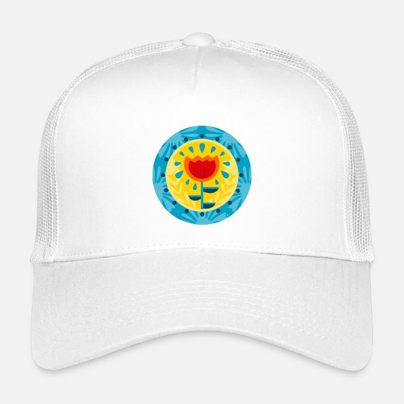 POP BLUME - Kinder Trucker-Cap - Weiß