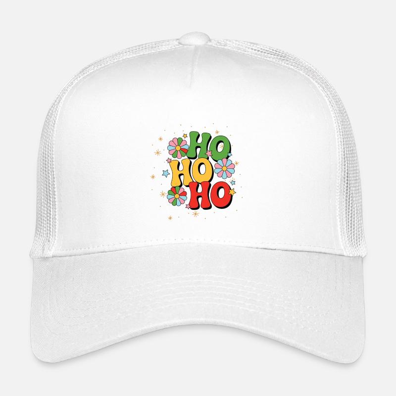 Lebendiges Ho Ho Ho Weihnachtsdesign Kinder Trucker-Cap