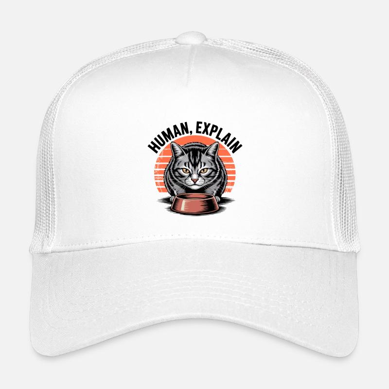 Human Explain Cat Kids’ Trucker Cap