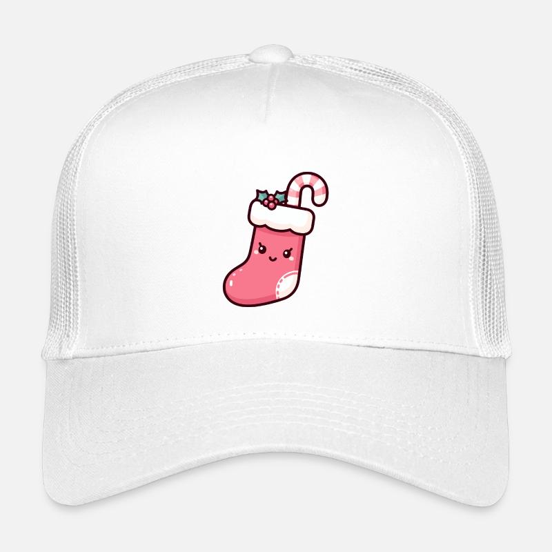 Festliche Weihnachtsstrumpf Illustration - Kinder Trucker-Cap - Weiß