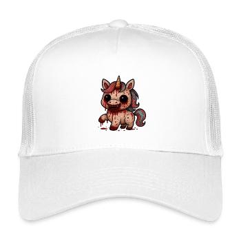 Bloody Horror Unicorn - Kids’ Trucker Cap - white - Front