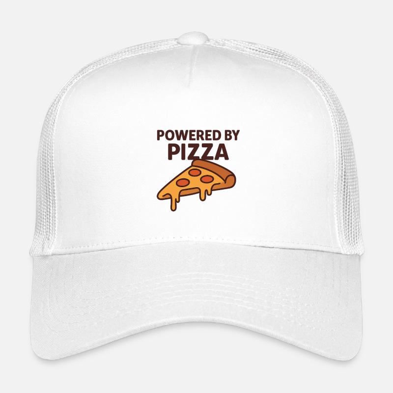 Powered by Pizza Motivationsdesign - Kinder Trucker-Cap - Weiß