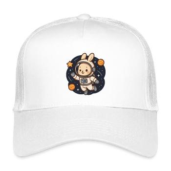 Weltraumhase in Astronautenanzug - Kinder Trucker-Cap - Weiß - Vorne