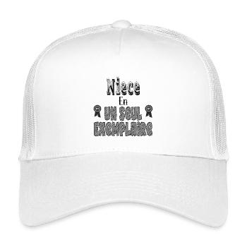 Niece in a single copy - Kids’ Trucker Cap - white - Front
