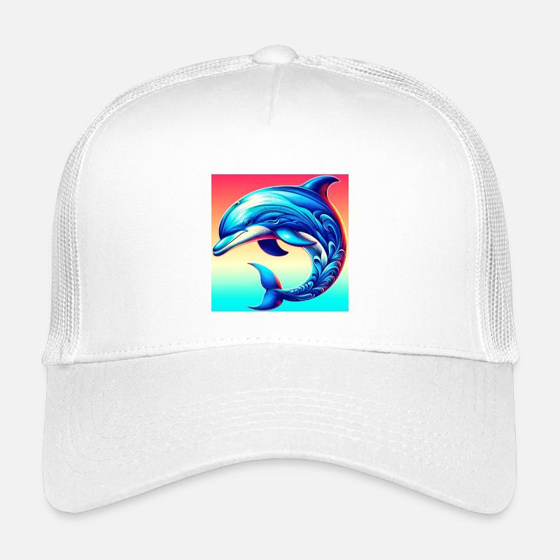 Delfin - Kinder Trucker-Cap - Weiß