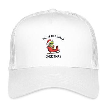 Alien Xmas – Out of This World Christmas - Kinder Trucker-Cap - Weiß - Vorne