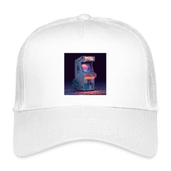 Machine d’arcade rétro – Neon Gaming Vibes - Casquette trucker enfant - blanc - Devant