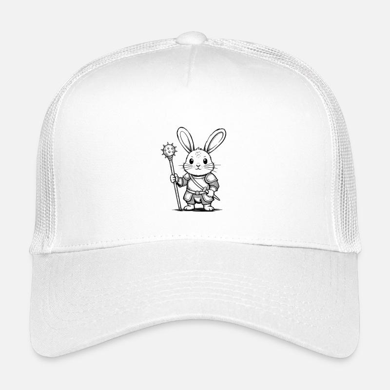 Rabbit Knight – Cooles Kaninchen-Logo Kinder Trucker-Cap