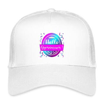 START OF SCHOOL HIGH SCHOOL HELLO - Kids’ Trucker Cap - white - Front