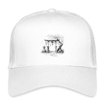 Jardin d'Asie - Casquette trucker enfant - blanc - Devant