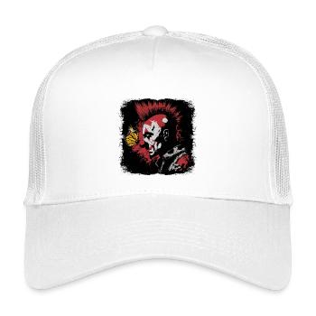 Scary clown and butterfly - Kids’ Trucker Cap - white - Front