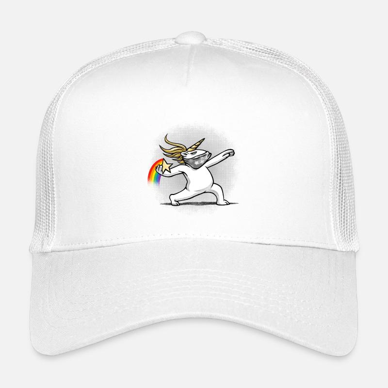 La licorne lance un arc-en-ciel Casquette trucker enfant