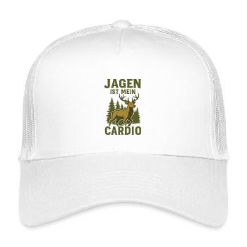Motif de battement de cœur de chasseur - Casquette trucker enfant - blanc - Devant