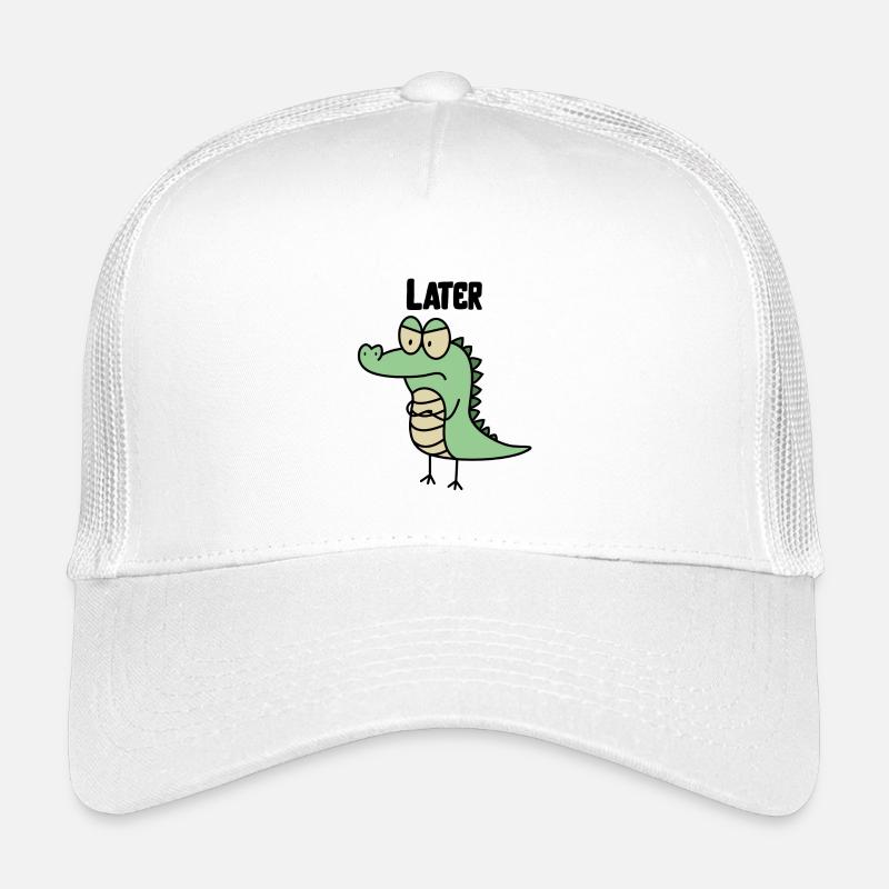 Drôle plus tard Alligator Design, Sarcasme Crocodile Casquette trucker enfant