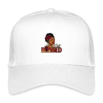 Elegant Woman Portrait with Rosary - Kids’ Trucker Cap - white - Front