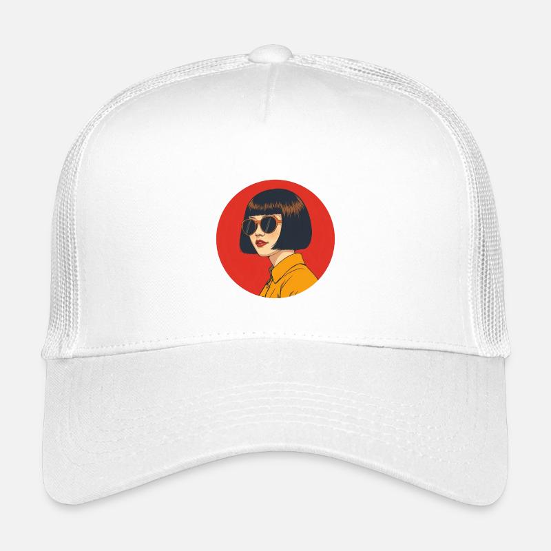Kühne Retro-Ästhetik mit Sonnenbrille Kinder Trucker-Cap