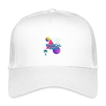 Neon Retro Radikal Vibes - Kinder Trucker-Cap - Weiß - Vorne