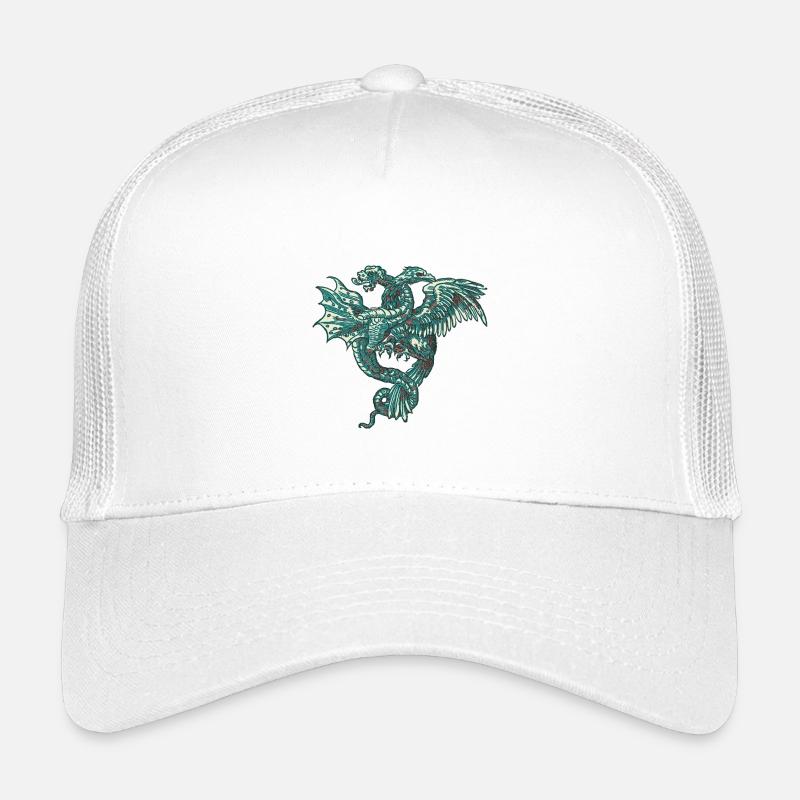 Mythical medieval dragon in bluish colors Kids’ Trucker Cap
