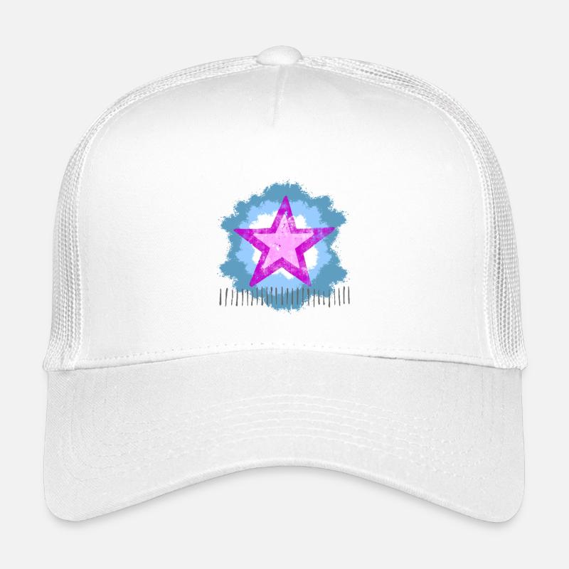 étoile rose brillante dans le style aquarelle Casquette trucker enfant