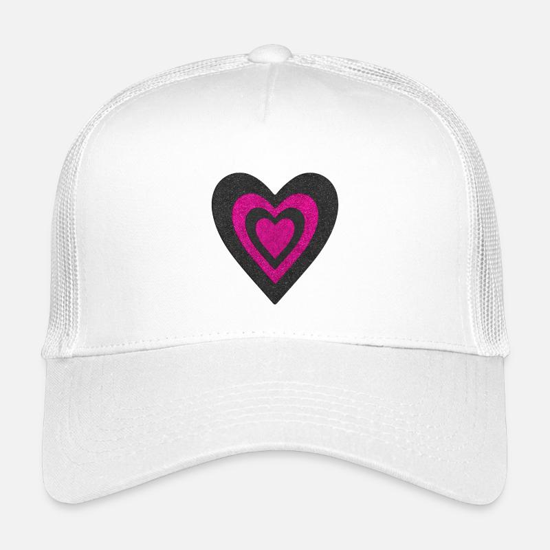 Hearts - Kids’ Trucker Cap - white