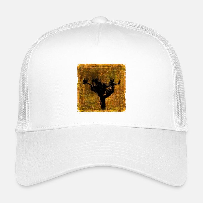 Silhouette d'arbre à oiseaux aux couleurs d'automne Casquette trucker enfant