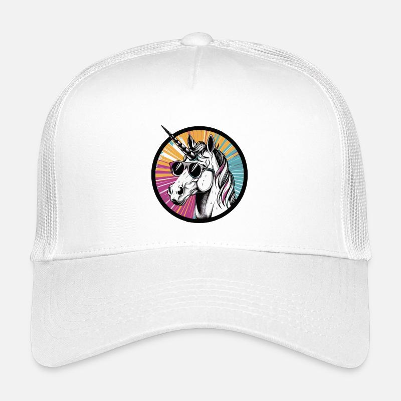 Licorne avec des lunettes de soleil Casquette trucker enfant