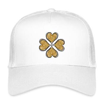 Clover love gold - Kids’ Trucker Cap - white - Front