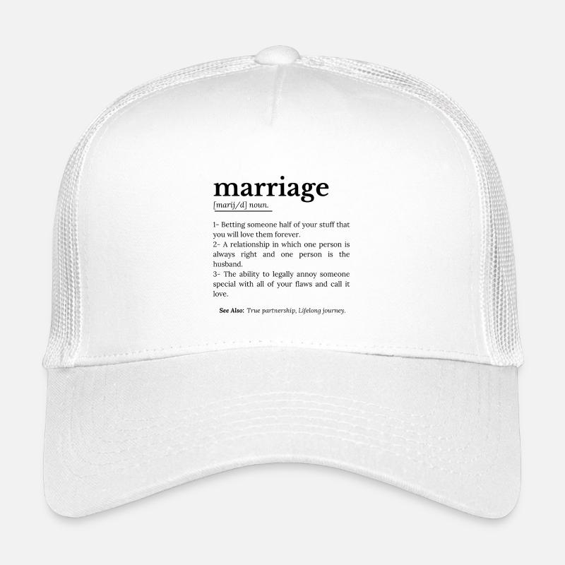 Ehe Lustige Definition - Kinder Trucker-Cap - Weiß