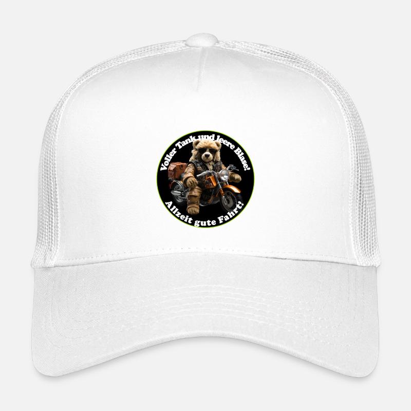 Abenteuer Teddy auf Motorrad - Kinder Trucker-Cap - Weiß