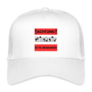 Achtung Rentner Design - Kinder Trucker-Cap - Weiß - Vorne