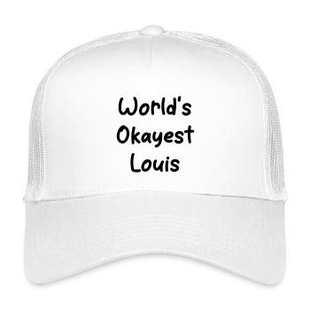 World's okayest Louis - Spaßshirt - Kinder Trucker-Cap - Weiß - Vorne